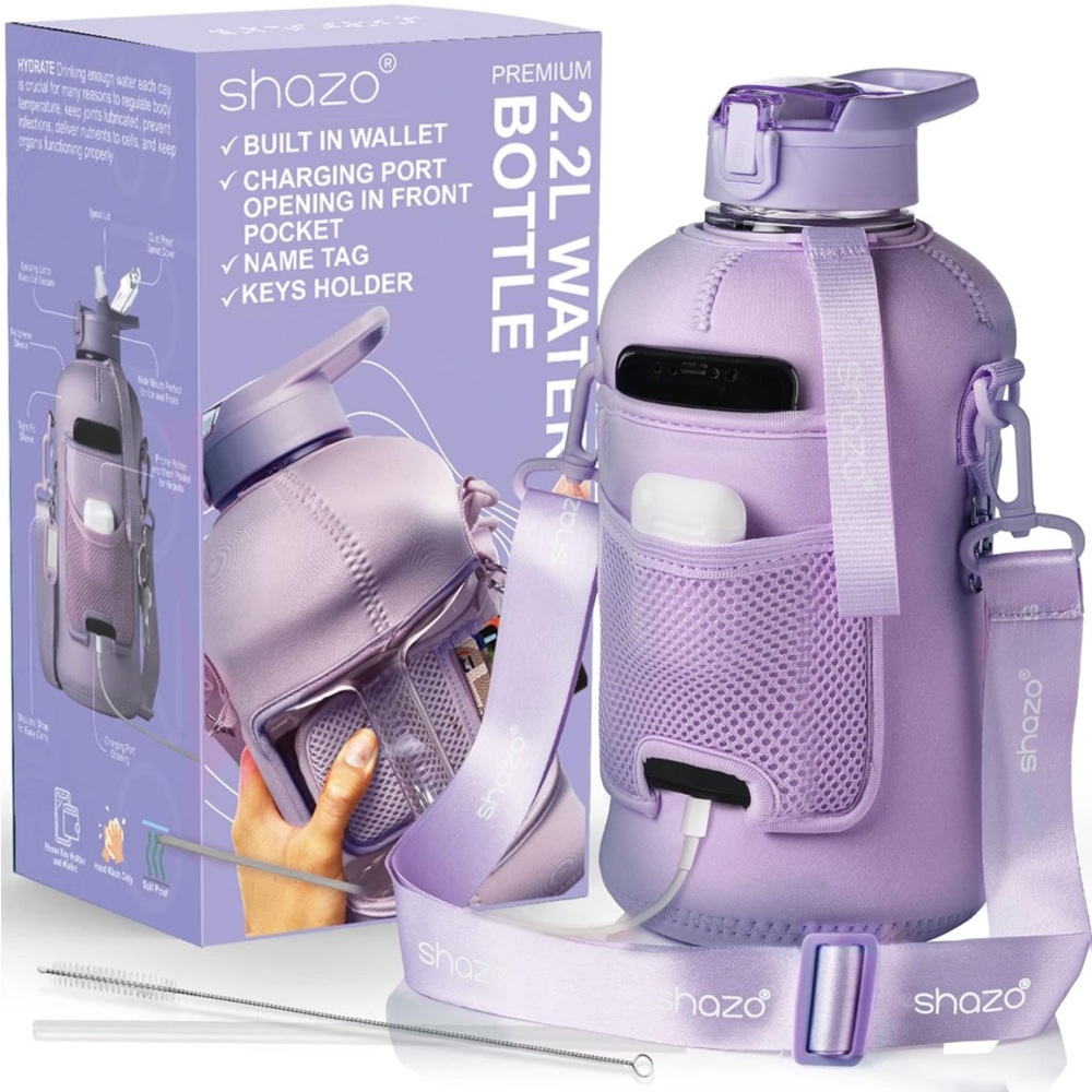 2.2L bottle with built in wallet